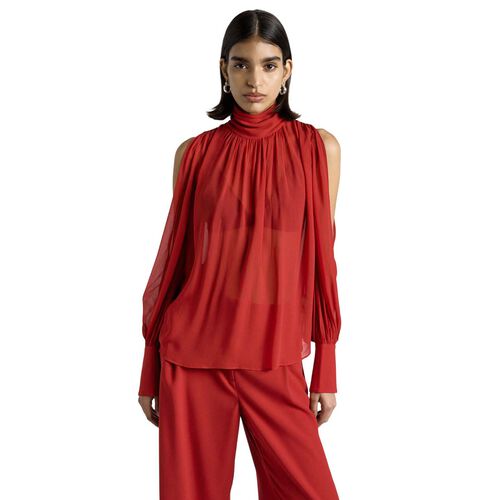 Cue Georgette Split Sleeve Top
